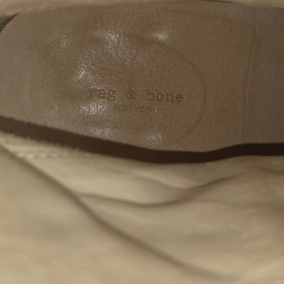 RAG & BONE DREA WHITE LEATHER BOOT – WICKER HEEL – WOMEN’S US 9 – MADE IN ITALY - Picture 7 of 13